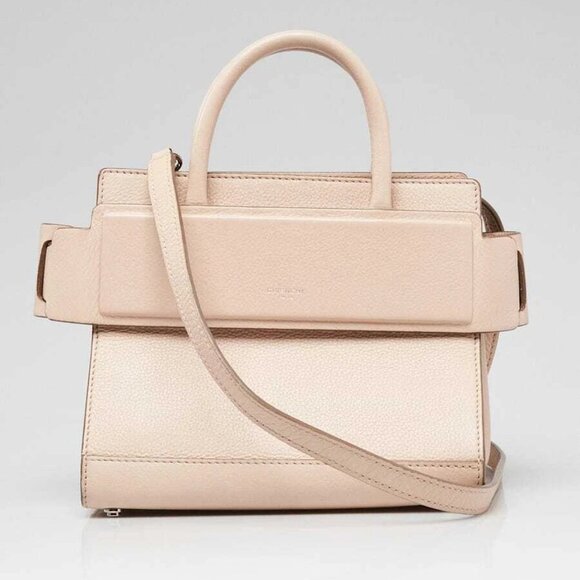 Givenchy Beige Pebbled Calfskin Leather Mini Horizon Tote Bag 695-050925 - Picture 1 of 12